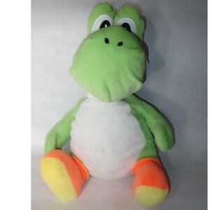 Super Mario Bros Yoshi Plush Stuffed Animal Nintendo 20" shell Pocket